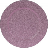 Platou Glitter, &Oslash;33 cm, polipropilena, roz