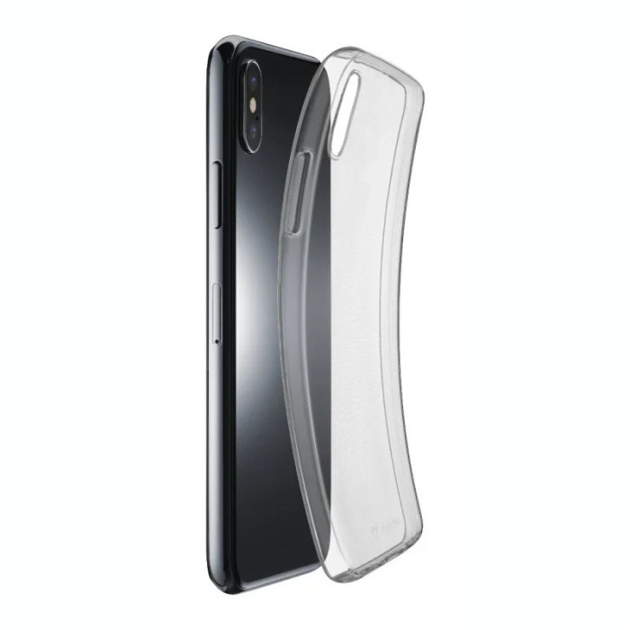 Husa Cover Cellularline Silicon slim pentru iPhone XS Max Transparent