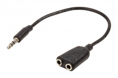 Splitter audio stereo 3.5 mm tata - 2x 3.5 mm mama 0.2m Valueline foto