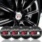 Set 4 buc. ornament central janta, model &bdquo;F1 Black&rdquo;, diametru 5cm