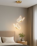 Lustra LED, Suspendata, Pendul, 2 Surse de Lumina, Design in forma de Fluture, Dimabila, 3 Tipuri de Lumina, Calda, Neutra si Rece, Potrivit pentru Do