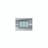 PLACA ORNAMENTALA, 3 MODULE, GRI GHEATA, LIVING LIGHT, BTICINO