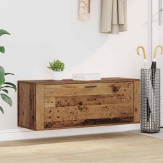 vidaXL Dulap pentru pantofi Lemn vechi 100 x 35 x 38 cm Lemn compozit 881018