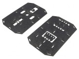 Şasiu cu roţi neagră 196x126x44mm ABS