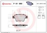 BREMBO P 61 080 PRIME LINE set placute frana,frana disc