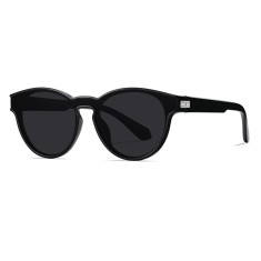 Ochelari soare rotunzi polarizati unisex Techsuit, negru, TR7545 foto