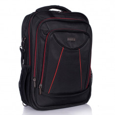 Rucsac laptop Riga Lamonza, 42 cm, Negru/Rosu foto