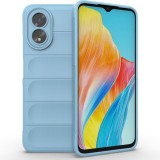 Husa Wave din Silicon compatibila Oppo A38 Anti-Shock, Albastru deschis, Oem