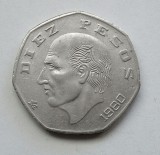 z657 MEXIC MONEDA 10 PESOS 1980 IN STARE CIRCULATA FRUMOASA