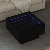 vidaXL Masă de cafea Stejar negru 50 x 50 x 30 cm Lemn compozit