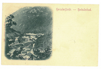 5043 - HERCULANE, Caras, Litho, Panorama, Romania - old postcard - unused foto