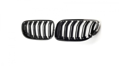 Set 2 grile duble, negru lucios, M Design pentru BMW E92 Facelift foto