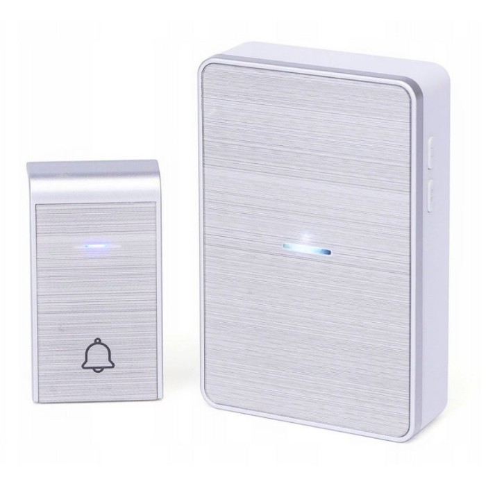 Sonerie Fara Fir/ Wireless SofiaCONCEPT&reg;, IP44, 36 Melodii, 1 Receptor, Silver