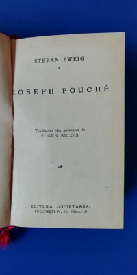 myh 543f - STEFAN ZWEIG - JOSEPH FOUCHE - ED INTERBELICA foto