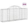 Cosuri gabion arcuite 50 buc, 200x30x80/100 cm, fier galvanizat