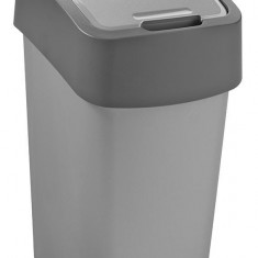 Curver PACIFIC FLIP BIN 9L, 23,5x18,9x35 cm, antracit/gri, pentru deșeuri