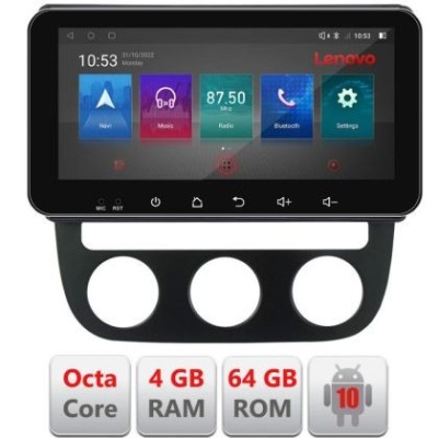 Navigatie VW Golf 5 2004-2010 clima automatica Android radio gps internet Octa Core 4+64 LTE ecran de 10.33&amp;#039; wide KIT-golf5-automatic+EDT-E511-pro Car foto