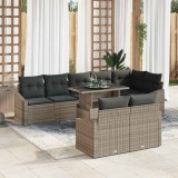 VidaXL Set de canapele pentru grădină 9 pcs Gri 100 x 55 x 73 cm