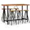 Set mobilier bar, 7 piese, lemn masiv acacia și lemn reciclat