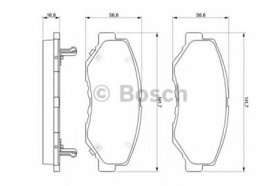 Set placute frana,frana disc HONDA CR-V II (RD) (2001 - 2006) BOSCH 0 986 424 809 foto