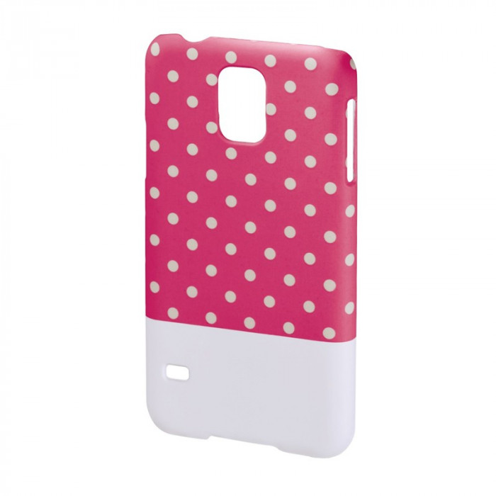 Carcasa Lovely Dots Samsung Galaxy S5 Hama, Roz/Alb