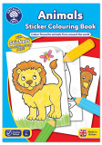 Carte de colorat cu activitati in limba engleza si abtibilduri Animale ANIMALS, orchard toys