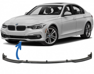 Prelungire Bara Fata Negru Lucios BMW Seria 3 F30 F31 (2011-2019) Pentru Bara Fata Standard Performance AutoTuning foto