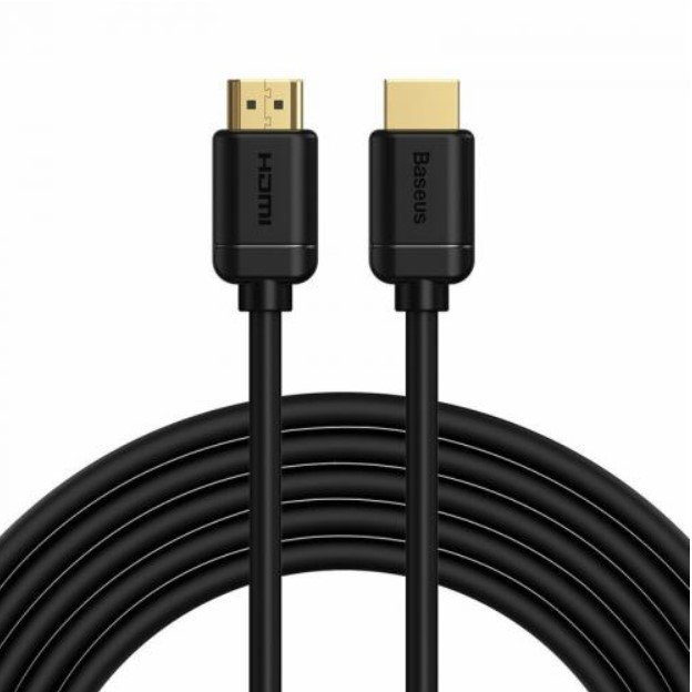 CABLU video Baseus HD Series, HDMI (T) la HDMI (T), rezolutiemaxima 4K UHD (3840 x 2160) la 30 Hz, conectori auriti, 5m, negru&quot;CAKGQ-D01&quot;