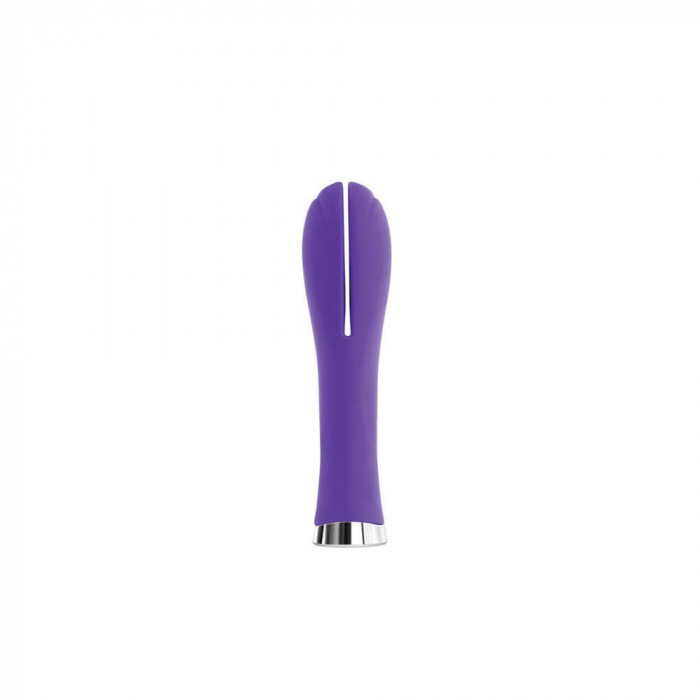 Luxe Juliet Dual Seven Purple - Vibrator Clasic cu V&acirc;rf Dublu, 16,5x3,5 cm