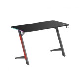 Birou Gaming Serioux Razor cu LED RGB, Material: MDF si melamina, plastic, otel, Dimensiuni birou 1200x600x750mm, Dimensiuni blat (LxlxA) 1200x600x15m