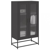 VidaXL Dulap &icirc;nalt, negru, 68x39x123 cm, oțel
