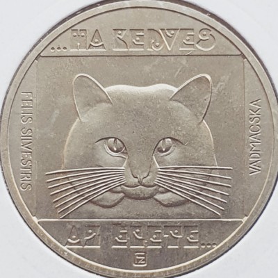 2813 Ungaria 100 Forint 1985 Wildlife Preservation - Wildcat km 646 foto