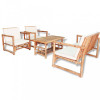 Set mobilier de gradina cu perne, 4 piese, bambus GartenMobel Dekor, vidaXL