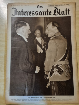 revista nazista austria 9 iunie1939-foto adolf hitler,goring,ribbentrop foto