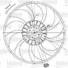 Ventilator, radiator OPEL MOVANO platou / sasiu (U9, E9) (1998 - 2010) VALEO 698424