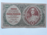 50 000 kronen austria 1922 fara stea in fata seriei 1076 - 74337 - 650 lei