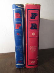 DICTIONAR ROMAN -FRANCEZ , FRANCEZ -ROMAN ( 2 VOLUME , ED. STIINTIFICA , 1967 ) foto