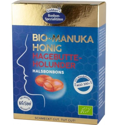 Bomboane cu Miere de Manuka, Macese si Soc Bio 100 grame Liebhart&amp;#039;s foto