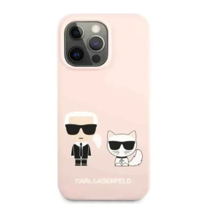 Husa Cover Karl Lagerfeld Liquid Silicone Karl and Choupette pentru iPhone 14 Plus Pink foto