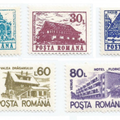 |Romania, LP 1262/1991, Hoteluri si cabane (uzuale II), MNH