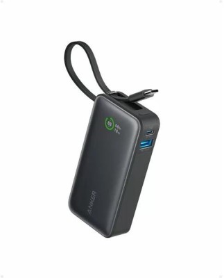 POWER BANK Anker &amp;quot;Nano&amp;quot; 10.000 mAh, 30W PD si Power IQ 3.0, 1 x USB, 1 x USB-C, cablu USB-C, incarcare bidirectionala, 213 G, negru, &amp;quot;A1259G11&amp;quot; (timbr foto