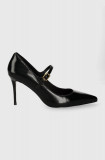 Cumpara ieftin Kurt Geiger London stilettos de piele Regent Point Mary Jane culoarea negru 1291900309