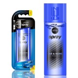 Odorizant auto Aroma Car AROMA SPRAY NEW CAR, spray parfum lichid in sticla cu atomizor, capac semitransparent colorat, 50 ml