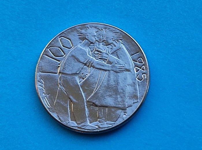 100 Lire 1985 San Marino-UNC- Rar -in realitate arata bine