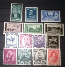 TIMBRE ROMANIA LP 133 1939 CENTENARUL NASTERII REGELUI CAROL I MH URME SARNIERA