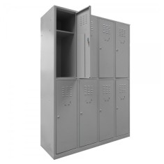 VESTIAR METALIC CU 8 USI, 1175x450x1800 mm (LxlxH), ECO+