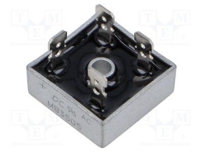 Punte redresoare monofazată DC COMPONENTS Urmax 50V 35A MB-25 foto