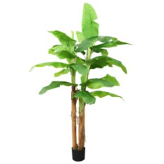 vidaXL Bananier artificial cu ghiveci, verde, 300 cm