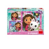 Puzzle 3 in 1 - Gabby si prietenii ( 3 x 55 piese) PlayLearn Toys, Dino