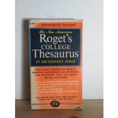 The New American Roget&#039;s College Thesaurus in Dictionary Form